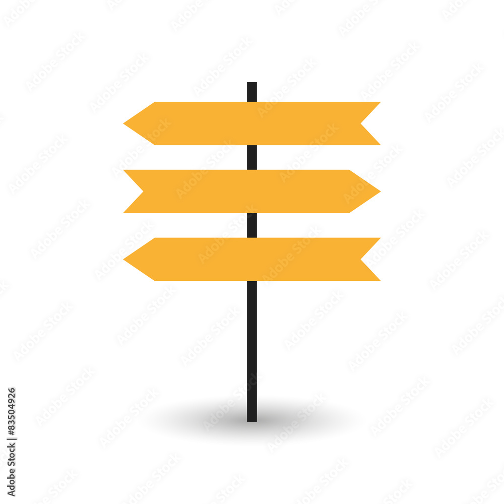 Canvas Prints the road sign icon pointer vector illustration