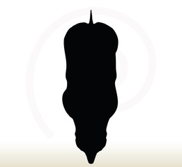 Vector Image - animal bear silhouette on white background