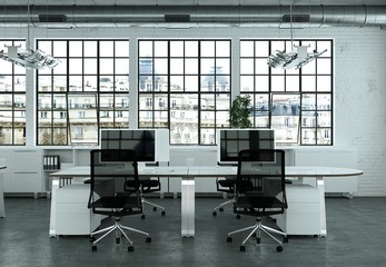 modernes B&uuml;ro im Loft