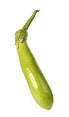 green eggplant on white background