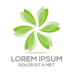 Logo Leaves Vector Organic Natural leaf