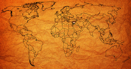 Obraz na płótnie Canvas syria territory on world map