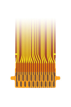 flat ribbon cable on a white background