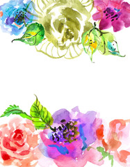Watercolor Floral background