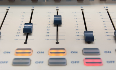 buttons equipment in audio recording