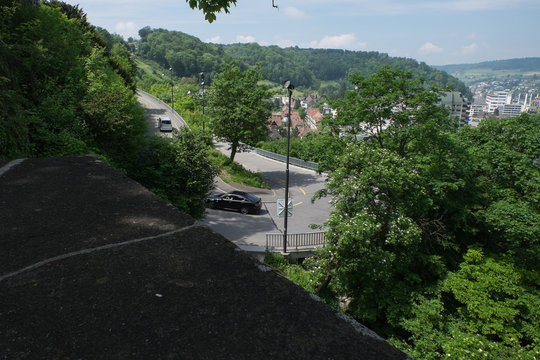 Auto Strassenkurve