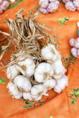 garlic, market in Forcalquier, Provence, France