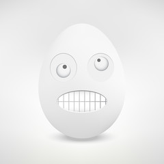 Crazy Egg Face Concept. Vector Illustration