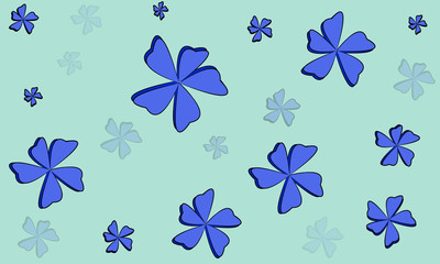 Obraz premium background with circles and flowers