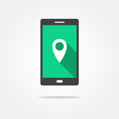 Location Pin Phone Icon