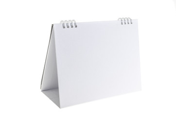 Blank paper desk spiral calendar