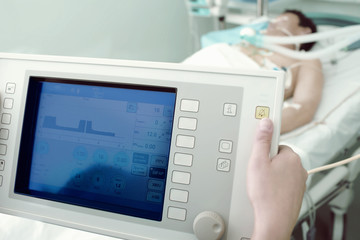 Fototapeta na wymiar Innovation technologies in medicine at the hospital