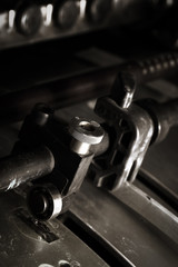 Close-up of an industrial machine tool