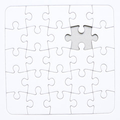 Fototapeta premium White jigsaw puzzle