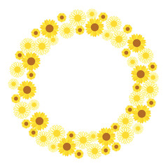 sunflower wreath frame