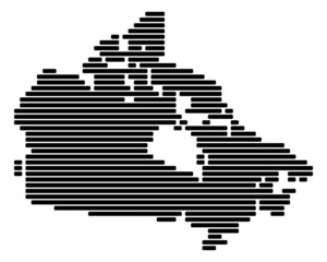 Fototapeta premium Karte von Kanada