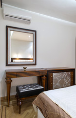 dressing table large mirror bedroom interior