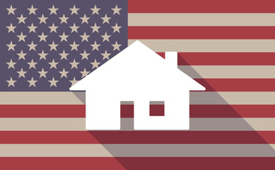Fototapeta na wymiar USA flag icon with a house