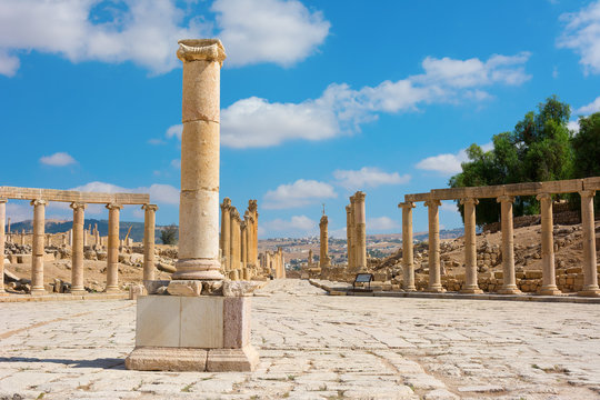 Ancient Jerash Jordan Forum Cardo