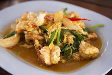 Stir fried Shrimp with curry