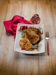 meat roasted with pomegranate