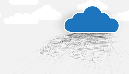 Integration technology with nature, sky. Best ideas for Business