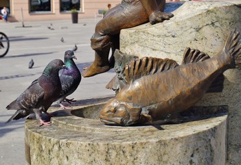 Drinking fountain, Piotrkowska Street in Lodz, Poland