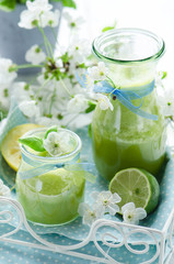 Healthy Organic Green Fruit smoothie 