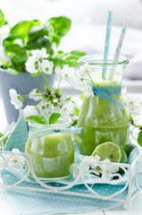 Healthy Organic Green Fruit smoothie 