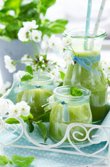 Healthy Organic Green Fruit smoothie 