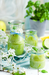 Healthy Organic Green Fruit smoothie 