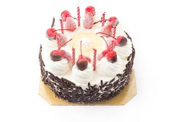 ice-cream cake isolated on white background