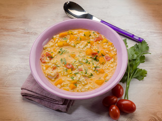 pumpkin soup with barley