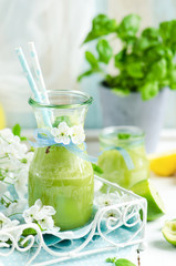 Healthy Organic Green Fruit smoothie 