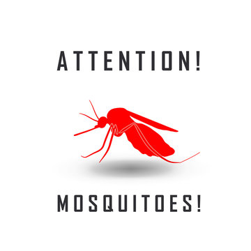 the mosquitoes stop sign - vector image of a mosquito 