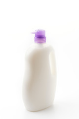 Gel, Foam Or Liquid Soap Plastic Bottle White.