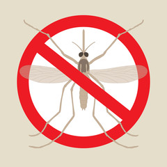 the mosquitoes stop sign - vector image of funny of a mosquito i