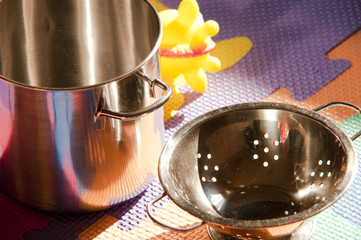 carpet of children with toys