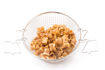 banana rolls in deep fryer