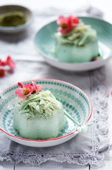 Green tea Panna Cotta