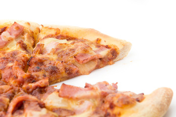 hawaiian pizza isolated on white background