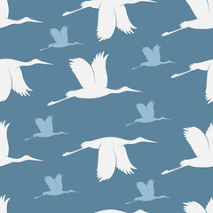 Obraz premium Baby shower stork pattern
