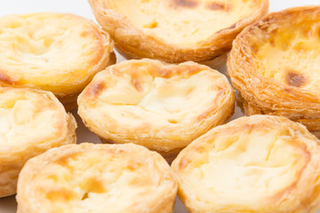 egg tart isolated on white background