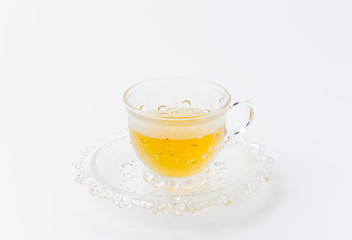 Glass cup of tea