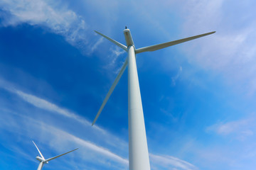 group of windmills for renewable electric energy production