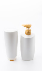 Gel, Foam Or Liquid Soap Plastic Bottle White.