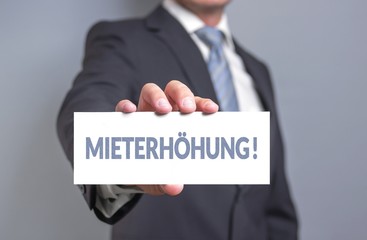 Obraz premium Mieterhöhung