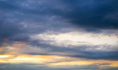 sky with clouds and sun