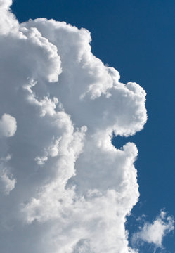 USA, Texas, Lubbock County, Lubbock, Lion Phantom created from clouds