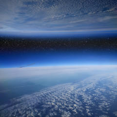 Fototapeta na wymiar Earth's twin. Conceptual image of another habitable planet.